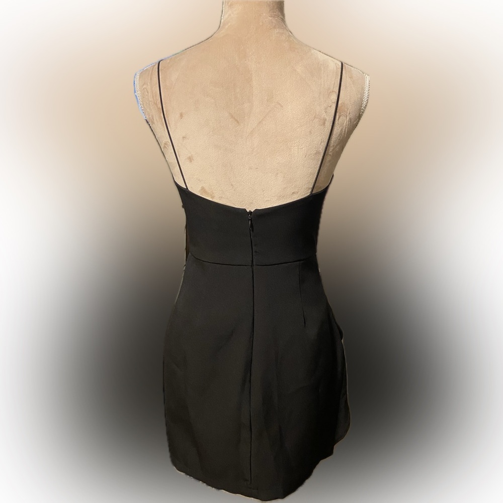 Lulu’s Elegant Black Spaghetti Strap Cocktail Dress - Picture 3 of 5